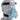 Philips Respironics ComfortGel full face CPAP mask with blue gel cushion and headgear on a display head, shown at an angle against a white background.